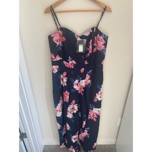 NWT City Chic Floral split‎ leg jumpsuit size 18
